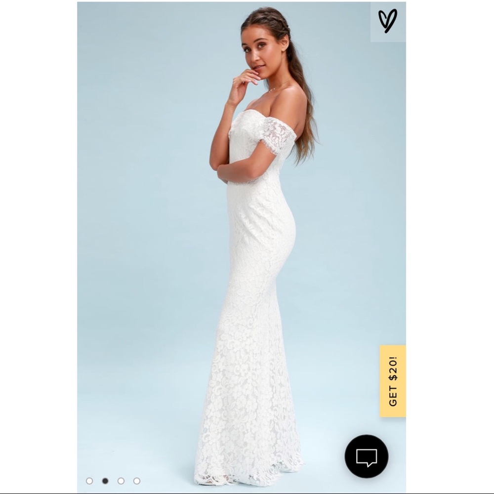 Lulu's Off Shoulder Lace Dress